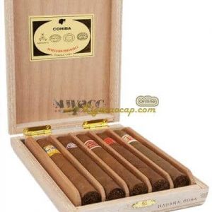 Hộp Habanos Seleccion Petit Robustos với 5 điếu xì gà ngon nhất từ 5 thương hiệu hàng đầu Cuba