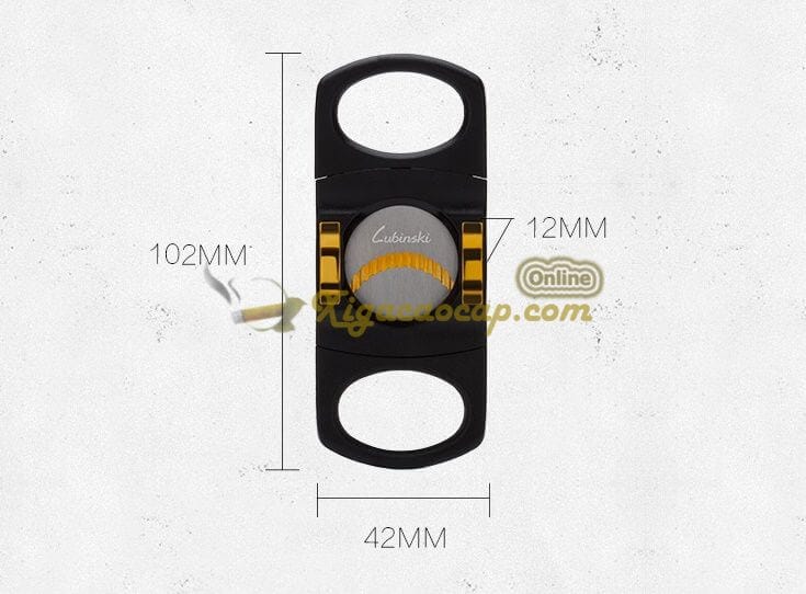 Kích thước dao cắt lubinski Vàng Kim. khó to và dầy hơn để gá xì gà khi cần thiết