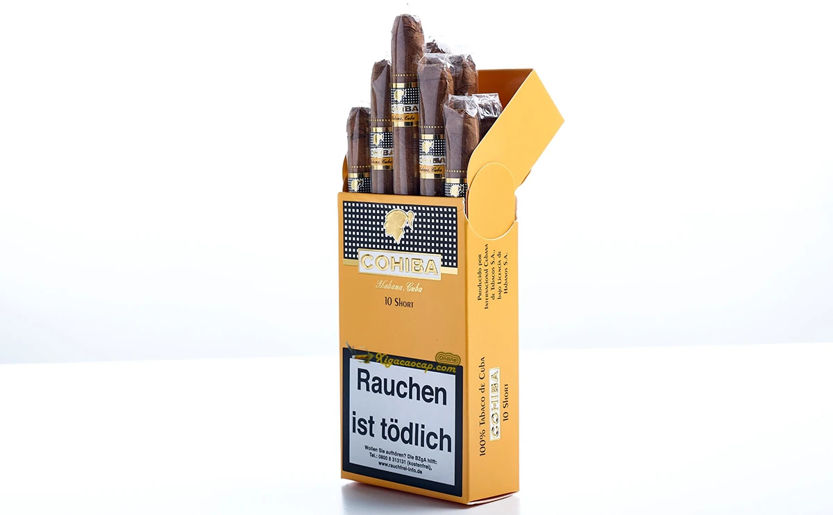 Mở hộp xì gà Cohiba Short 10 điếu Cuba