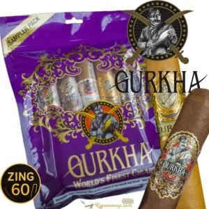 Xì gà điếu to Gurkha 125th anniversary kèm túi giữ ẩm - 5 điếu