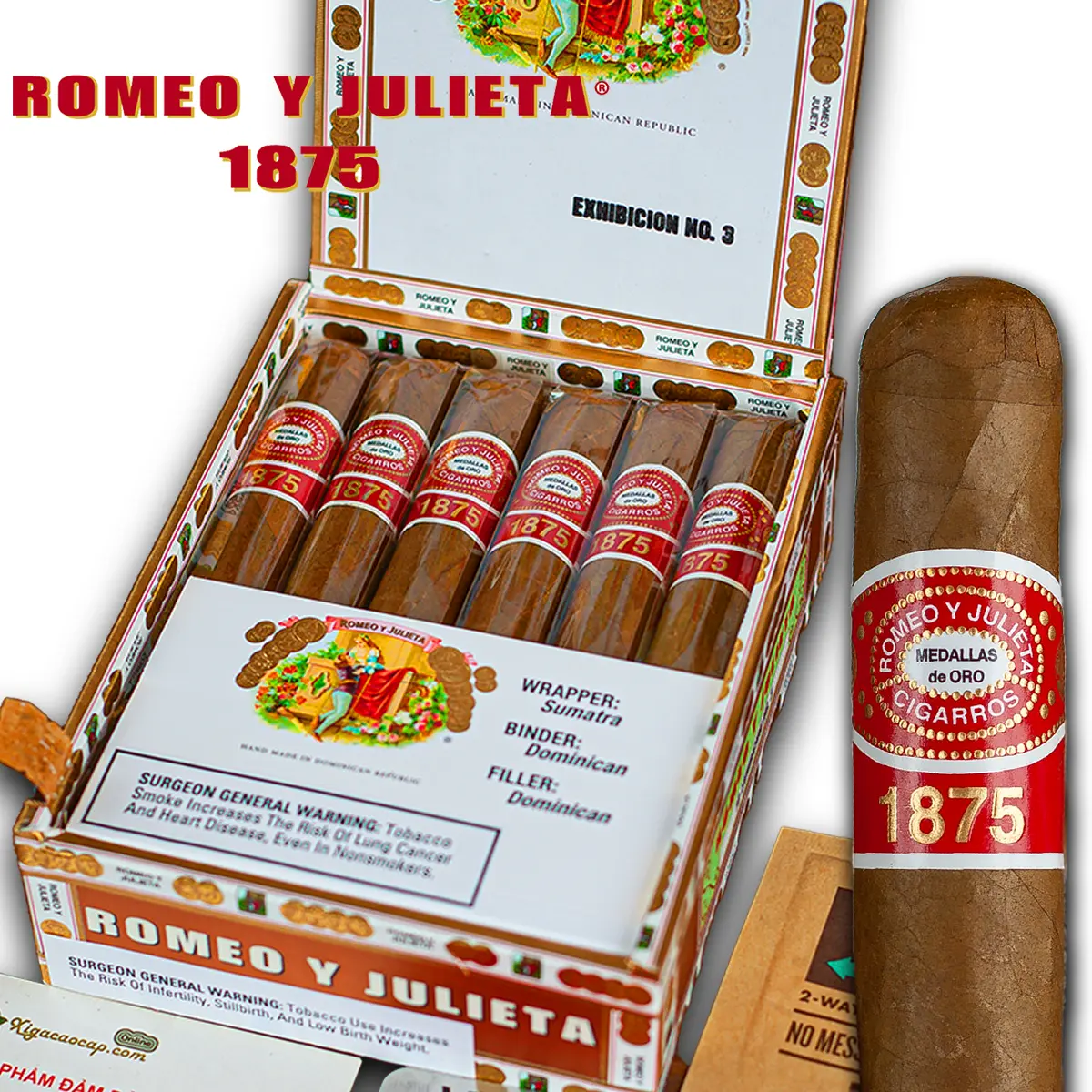 Hộp xì gà Romeo Y Julieta 1875 Exhibicion No. 3 chính hãng tại xigacaocap.com.