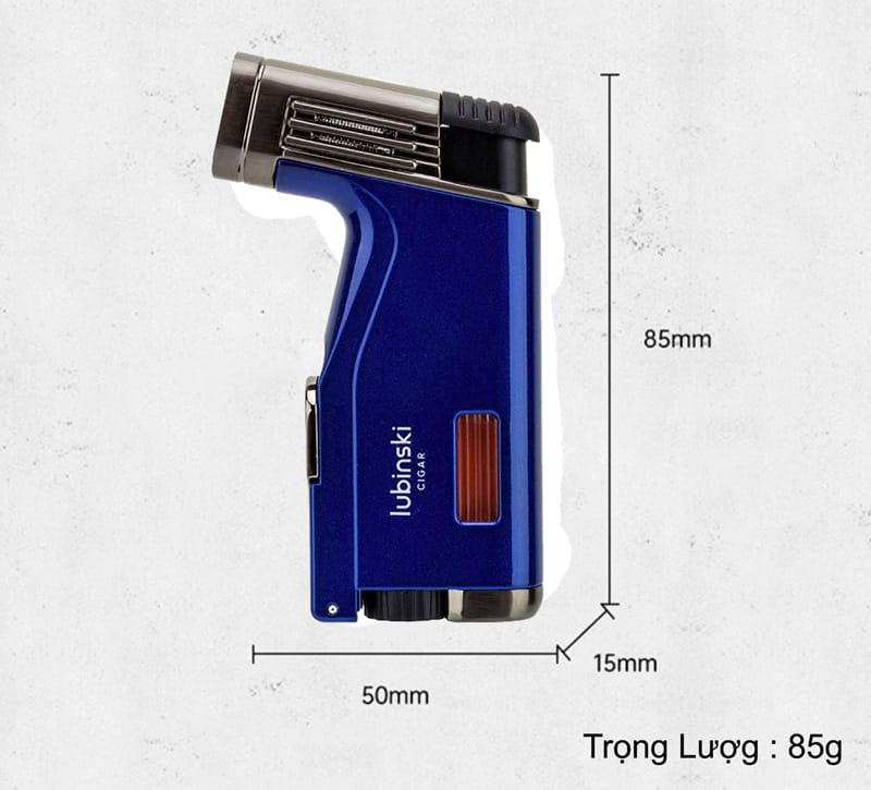 Chi tiết kích thước khối lượng bật lửa khò ngang Lubinski