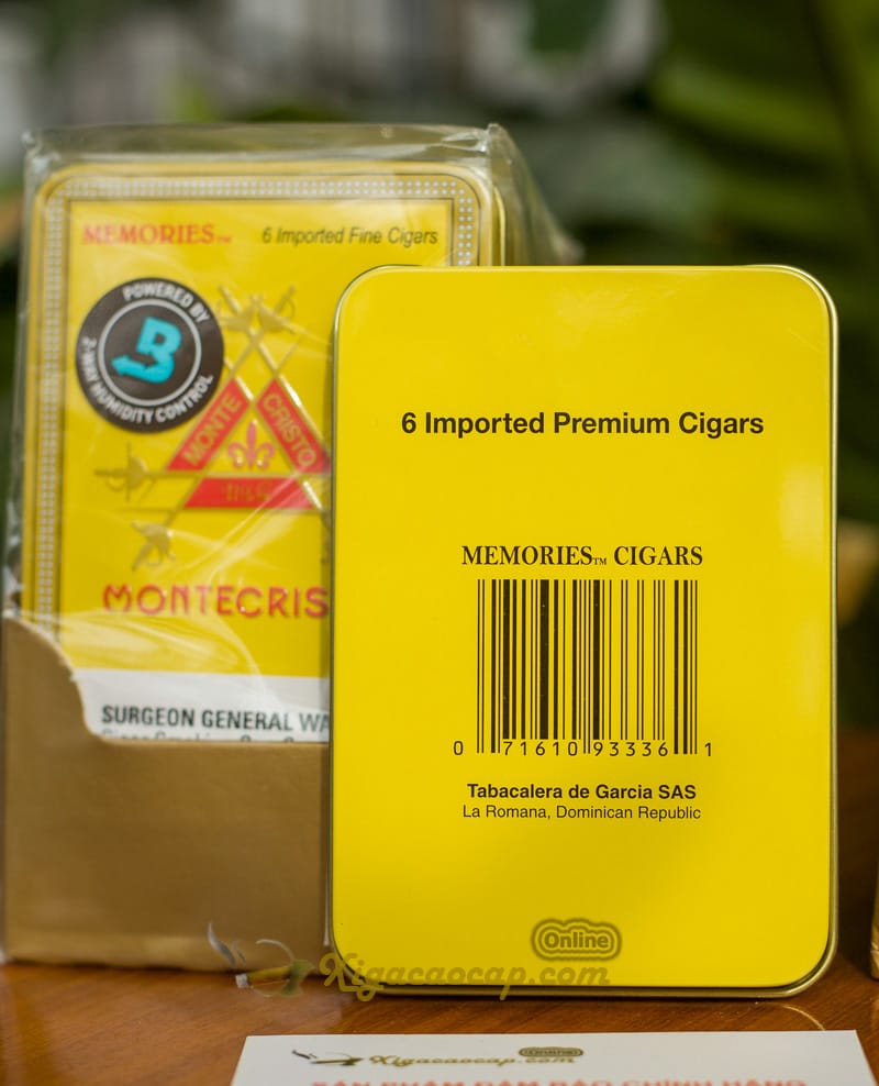 Xì gà mini hộp thiếc Montecristo Memories - 6 điếu 11 Dòng xì gà mini hộp thiếc 6 điếu sang trọng và tiện dụng