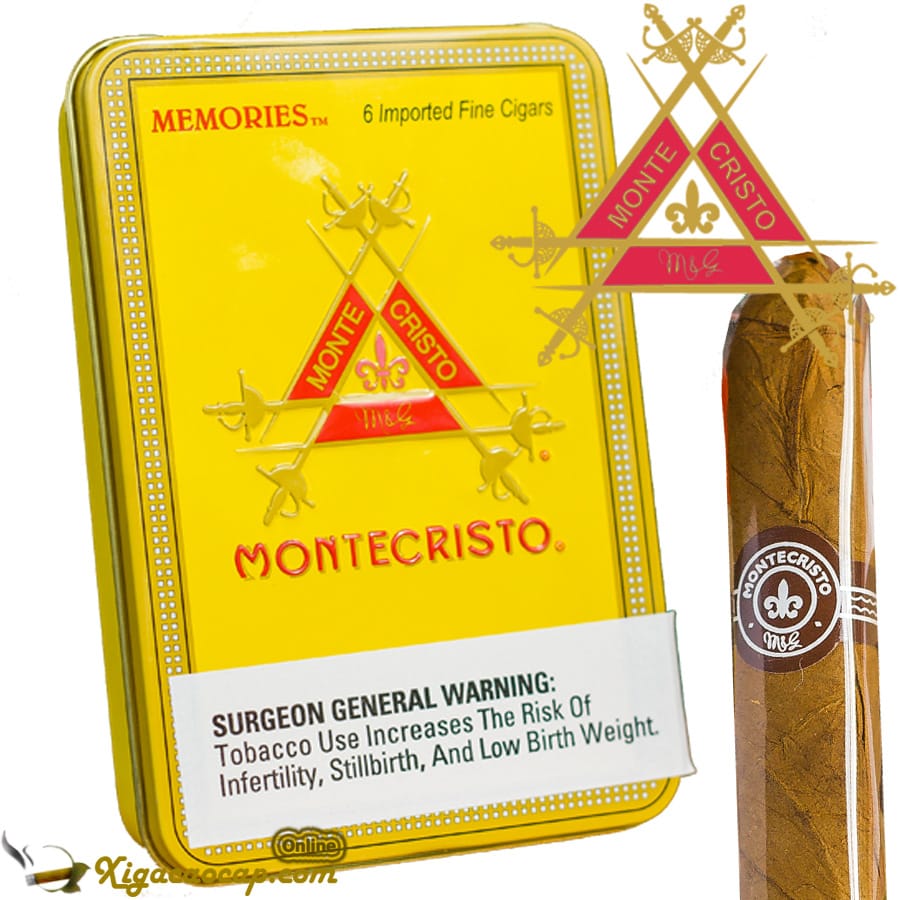 Xì gà mini hộp thiếc Montecristo Memories - 6 điếu 1 Xì gà mini hộp thiếc Montecristo Memories - 6 điếu