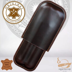 Bao da đựng cigar 2 điếu da thật handmade - nhỏ gọn