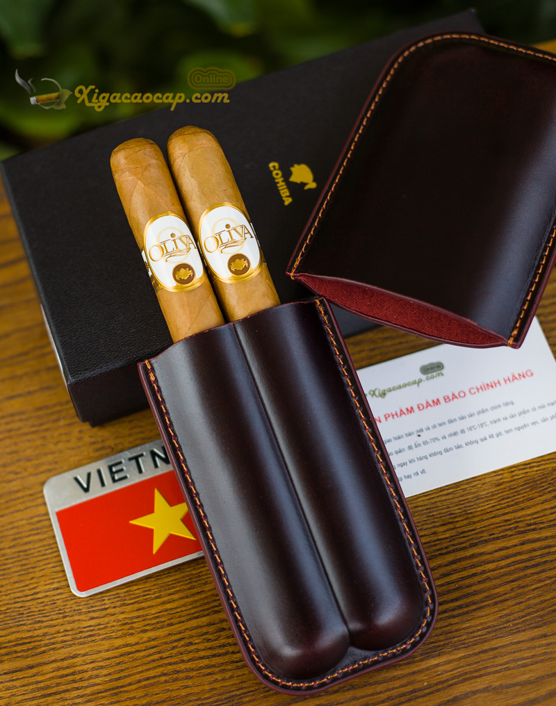 Bao da cigar Da thật kết hợp sợi cước khâu tay mang đến độ bền lâu dài, sử dụng nhiều năm vẫn như mới. 
