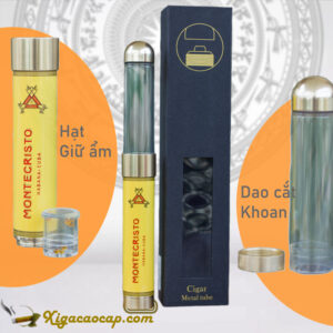 Ống đựng Cigar Monteristo Giá Tốt, đa năng kèm cắt và giữ ẩm