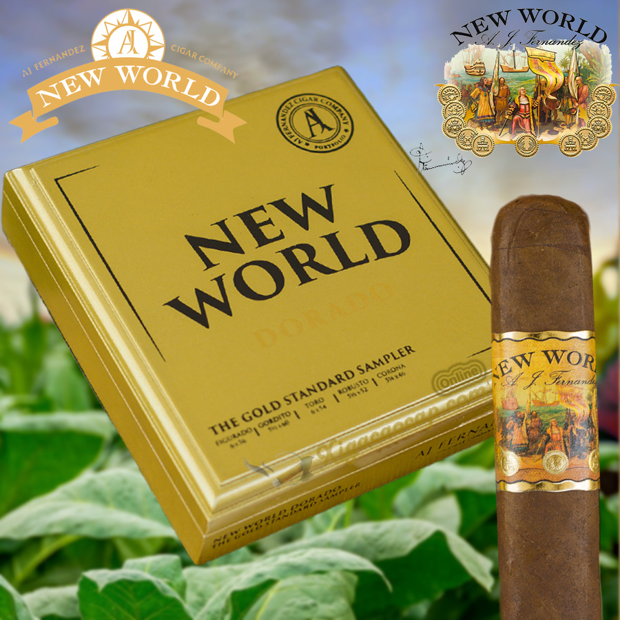Xì gà vàng New World The Gold Standard Sampler - Hộp 5 điếu