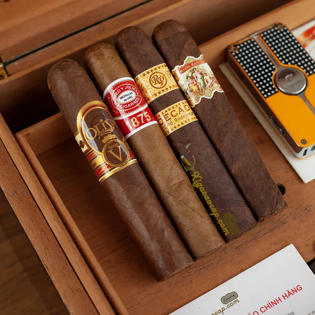 Set xì gà 4 điếu Oliva Serie V Romeo y Julieta Rocky Patel Maria Mancini