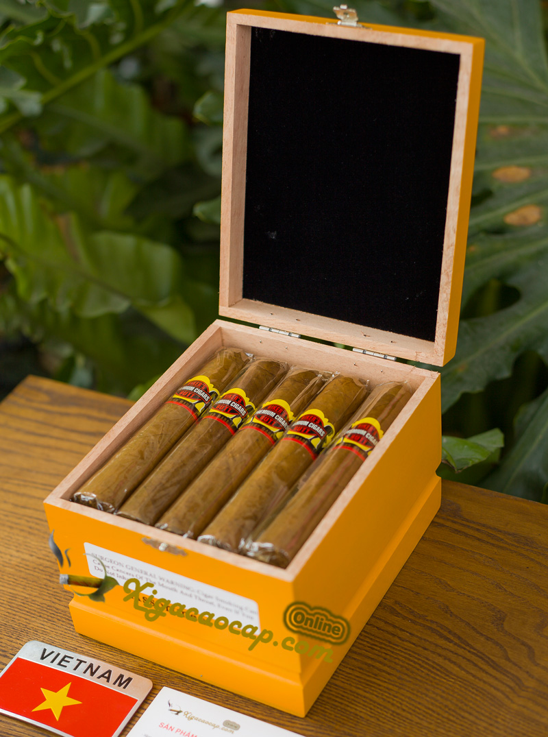 hộp gỗ Biker's Premium Cigars sang trọng với chứa 15 điếu cỡ lớn