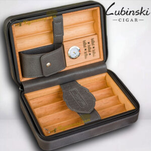 Hộp đựng xì gà cầm tay Lubinski 6D màu đen – 6 điếu