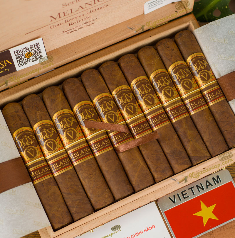 Lớp Oliva Serie V Melanio màu óng ánh dầu, dày dặn, mịn màng, tạo cảm giác xa xỉ ngay từ cái nhìn đầu tiên.