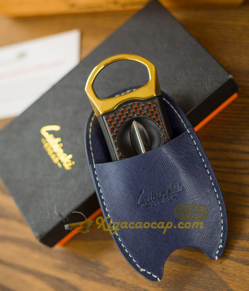 Bao da và hộp đựng quà tặng đi kèm dao cắt xì gà