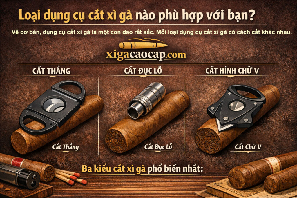 3 Kiểu Cắt Xì Gà Phổ Biến Nhất