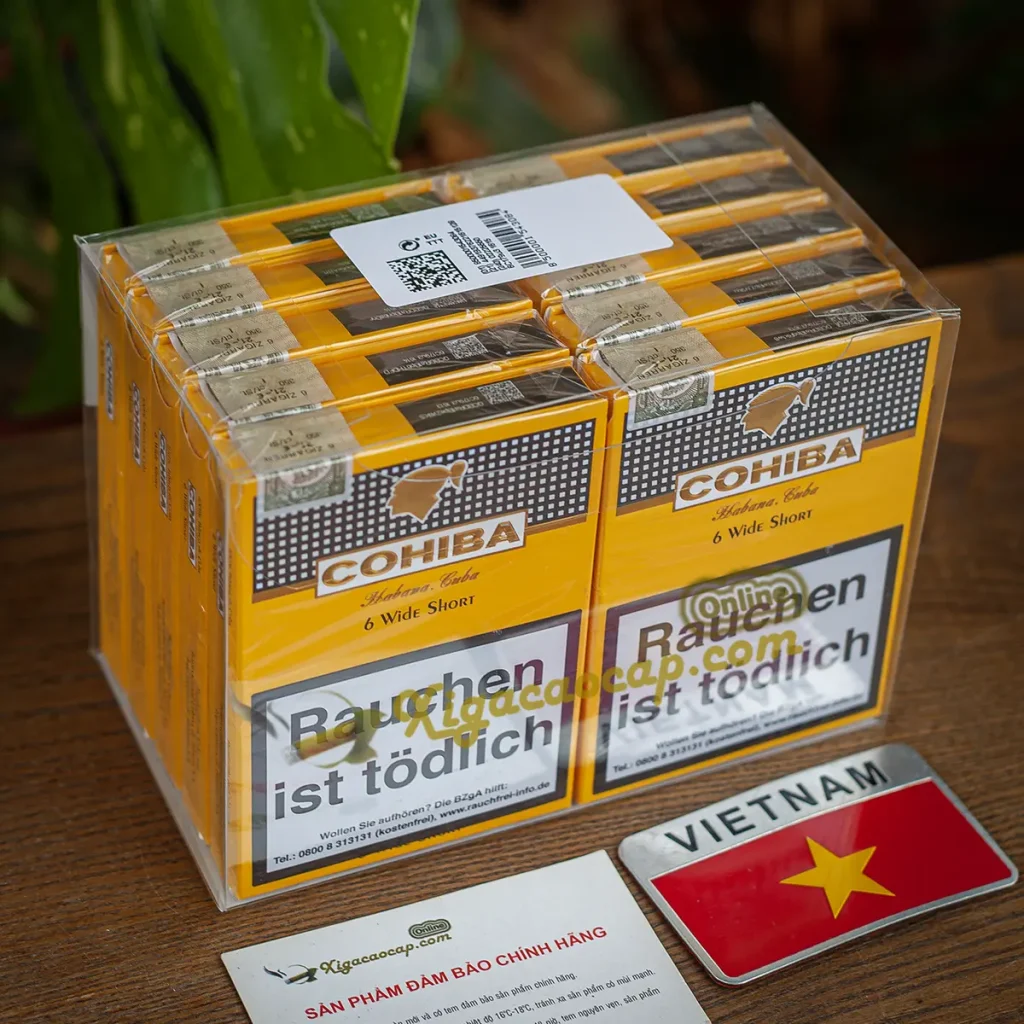 Cây 10 hộp xì gà Cohiba Wide Short nguyên seal đầy đủ tem nhãn