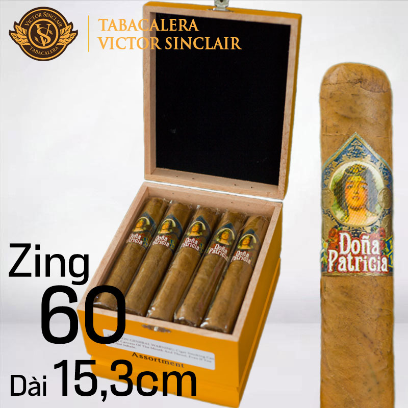 Xì gà điếu to giá rẻ Dona Patrcia Gordo- hộp gỗ 15 điếu