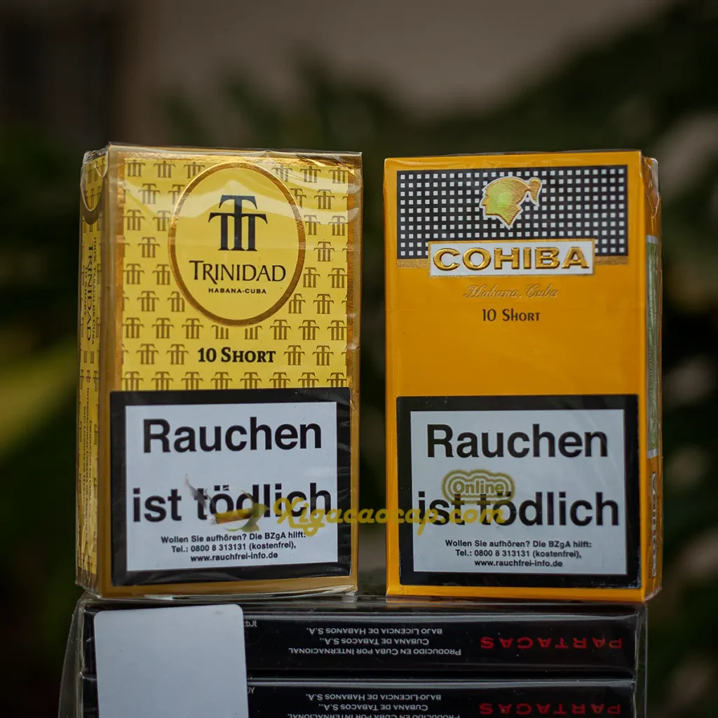 So sánh hai hộp xì gà Cuba Trinidad Short và Cohiba Short