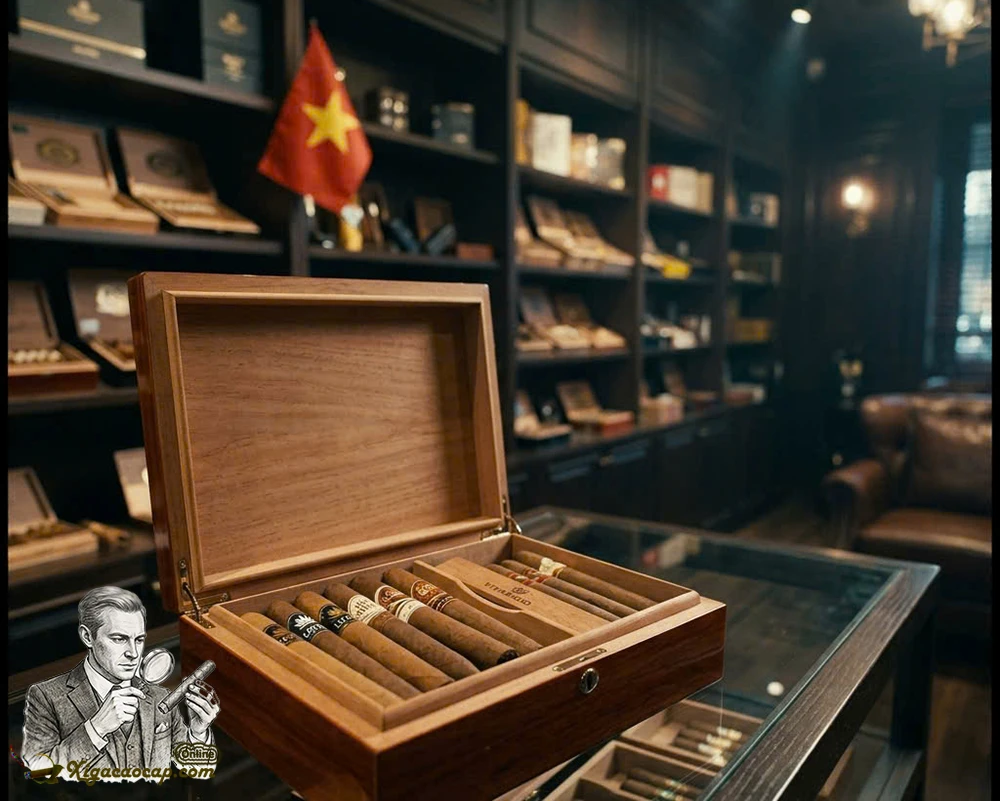 Xì gà Việt Nam Lotus, Hanos trong cửa hàng xì gà