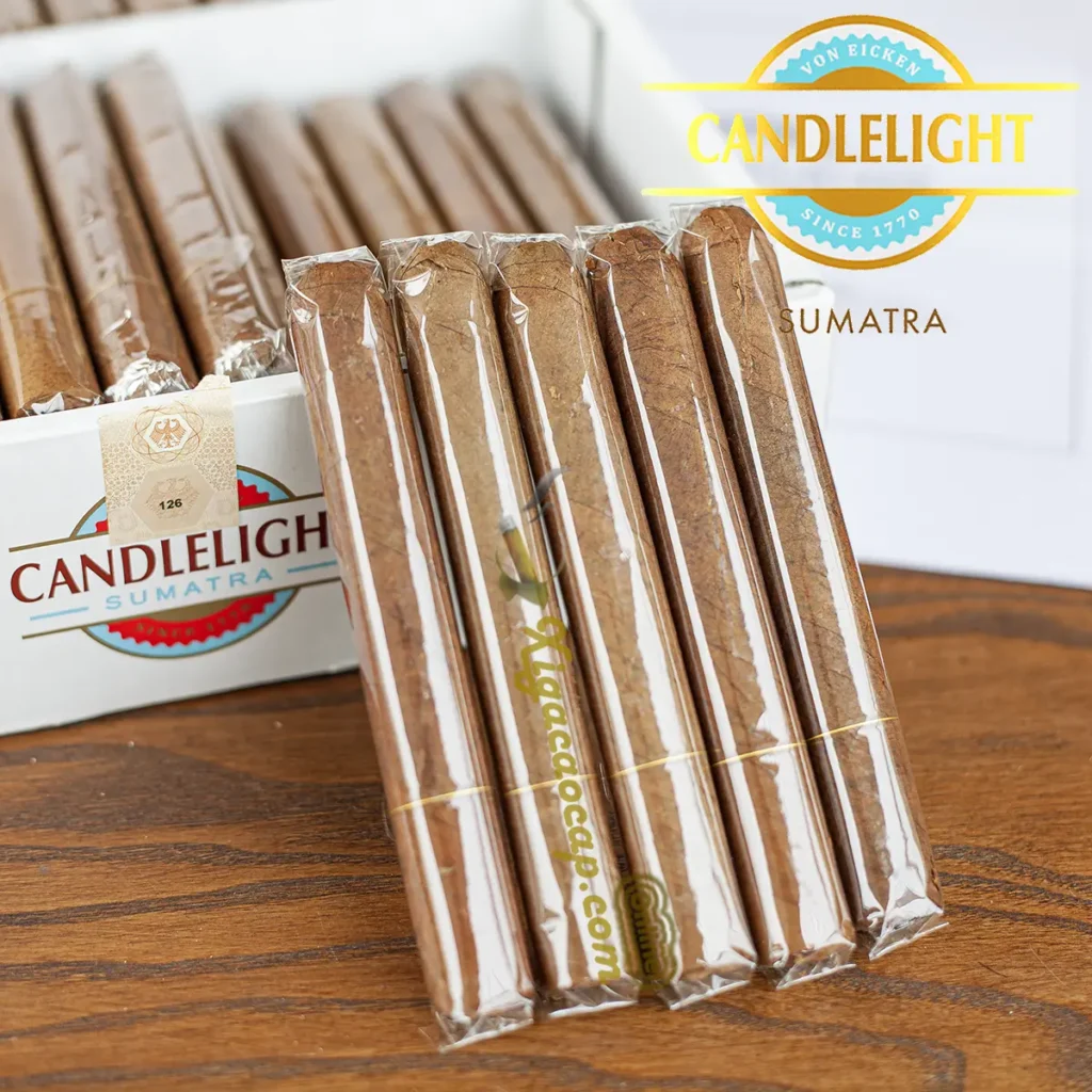 Candlelight Sumatra 5 Điếu – Xì Gà Nhẹ 12.5cm Gói Nhỏ Tiện Lợi