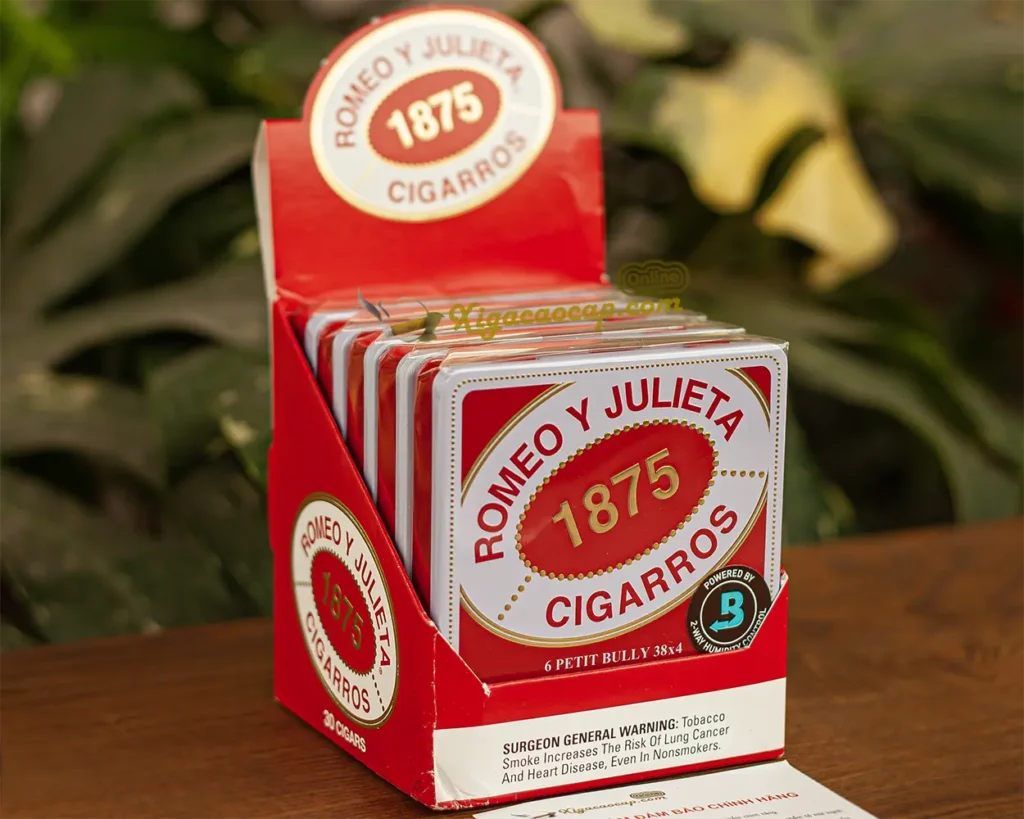 5 hộp thiếc romeo y julieta petite bully trong hộp giấy chính hãng