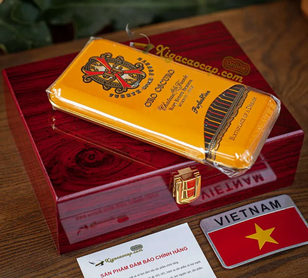 opus x oro oscuro perfecxion x tin hộp gỗ quà tặng sang trọng