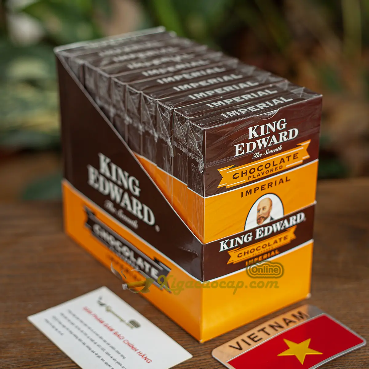 Cây 10 bao xì gà King Edward Imperial Chocolate nguyên cây 50 điếu
