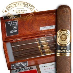 Montecristo 1935 Anniversary Toro hộp gỗ gift 4 điếu chính hãng Nicaragua cao cấp