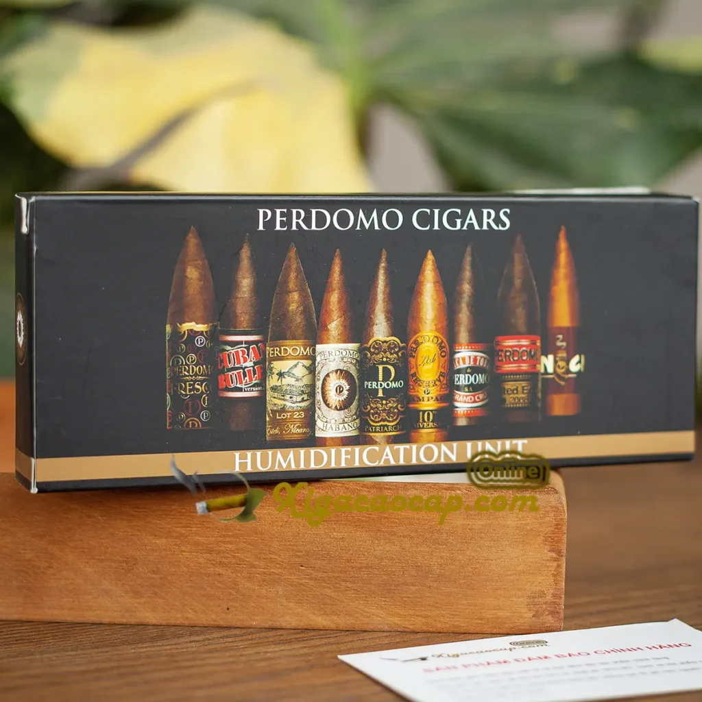 Bao bì nguyên hộp thiết bị cân bằng ẩm xì gà Perdomo Cigars cao cấp
