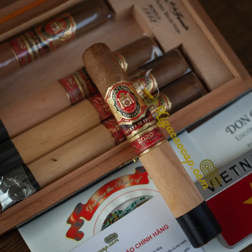 Chi tiết điếu xì gà Don Carlos Aniversario 2020 wrapper Cameroon
