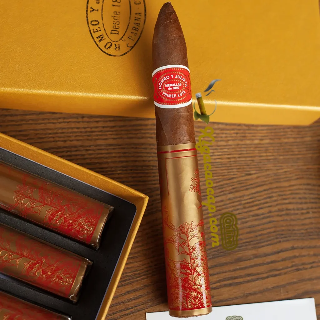 Chi tiết điếu Romeo Y Julieta Primer Lote Belicoso chính hãng tem nhãn sắc nét