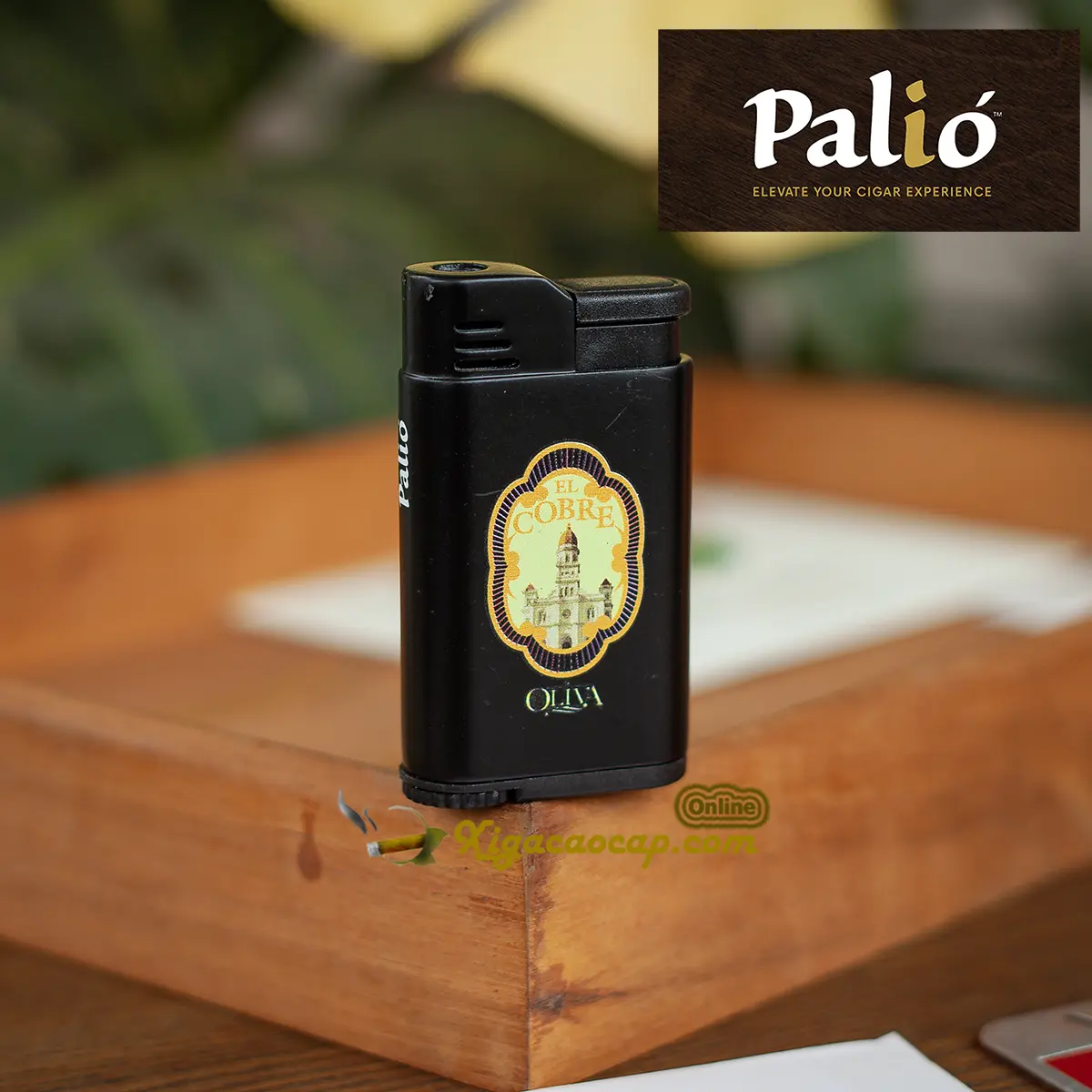 Bật lửa cigar Palio 1 tia phiên bản đặc biệt El Cobre Oliva thân màu đen nhám