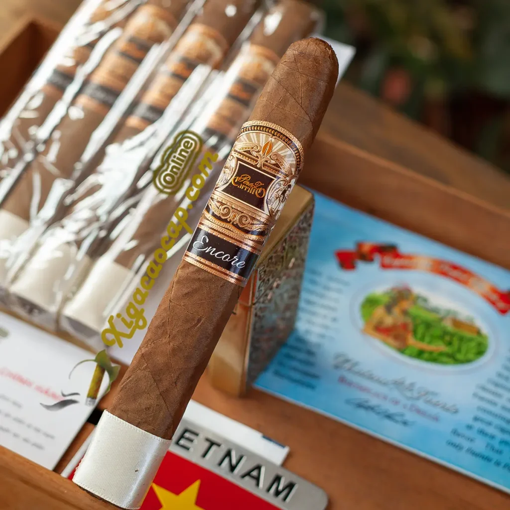 Chi tiết tem nhãn chống hàng giả và logo Casa Carrillo Encore chính hãng