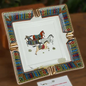 Gạt Tàn Xì Gà 4 Điếu Họa Tiết Hermès Cheval d’Orient