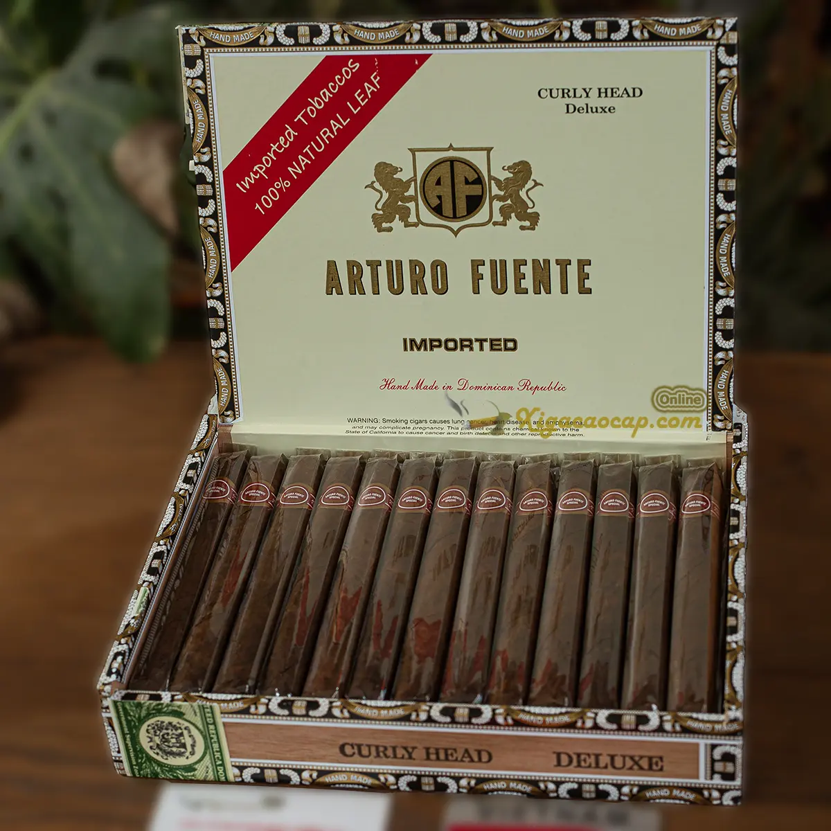 Hộp gỗ mở xì gà Arturo Fuente Curly Head Deluxe Maduro 25 điếu