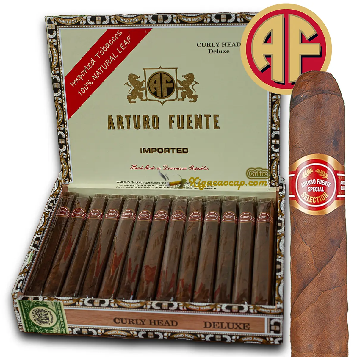 Hộp xì gà Arturo Fuente Curly Head Deluxe Maduro 25 điếu chính hãng