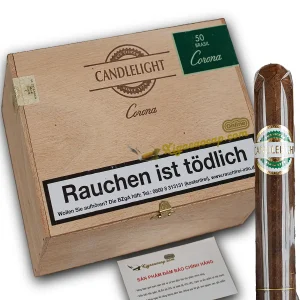 Xì gà Candlelight Corona Brasil hộp gỗ 50 điếu chính hãng của Đức