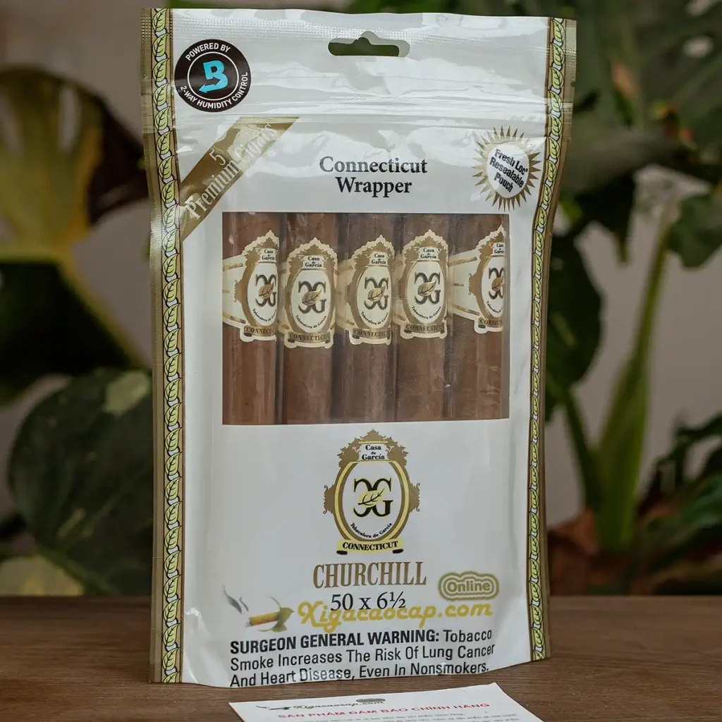 gói 5 điếu xì gà casa de garcia chính hãng dòng connecticut