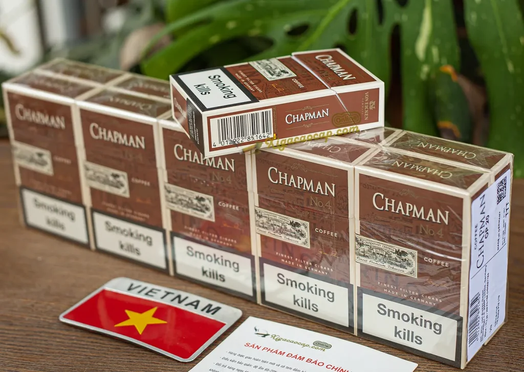 Cây 10 bao thuốc lá Chapman No.4 Coffee 20 điếu nguyên cây