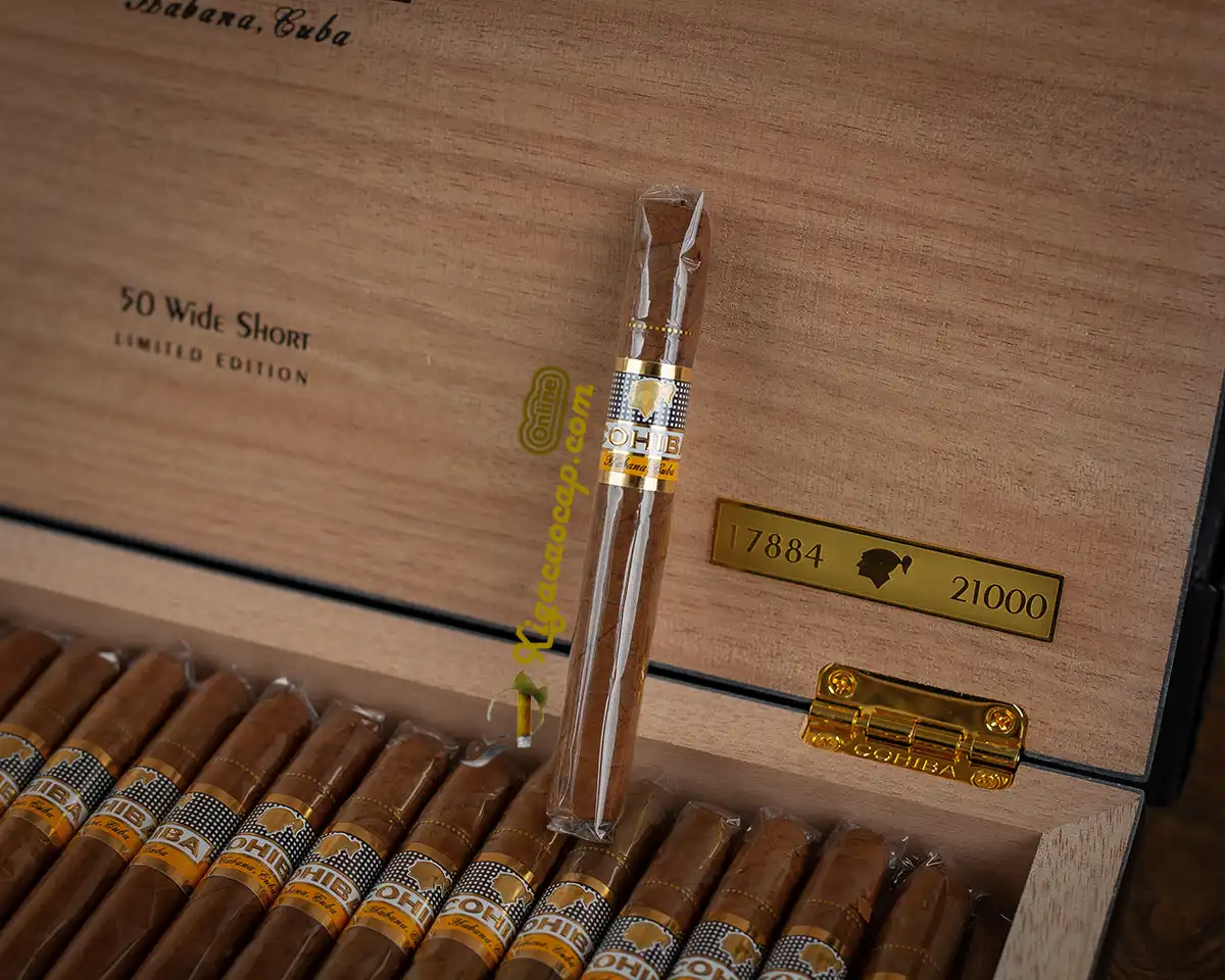 Số thứ tự phiên bản giới hạn và vòng ring điếu xì gà Cohiba Wide Short 50 Limited Edition 2024