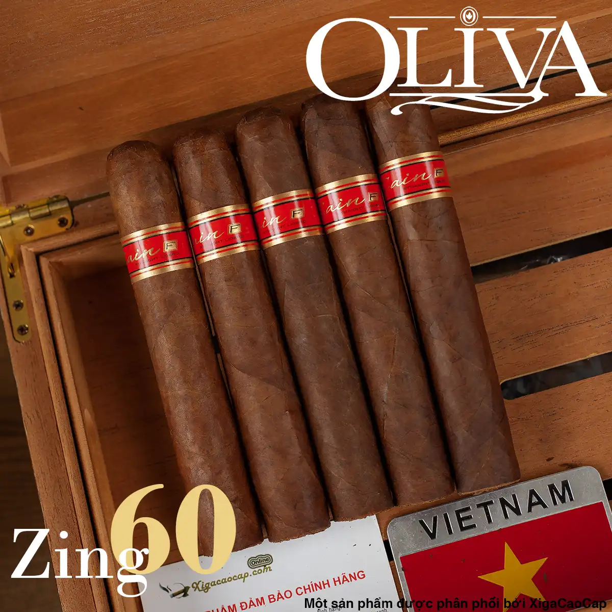 Gói xì gà Cain F Habano 660 Double Toro 5 điếu chính hãng