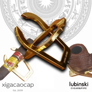 Kệ đỡ tẩu thuốc kiêm khay gác xì gà Royal Crown chính hãng bằng thép không gỉ mạ vàng sang trọng.