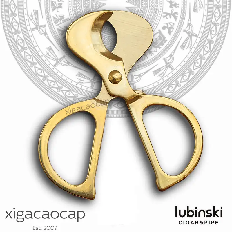 Kéo cắt xì gà K6 chính hãng chất liệu thép không gỉ mạ vàng gold sang trọng