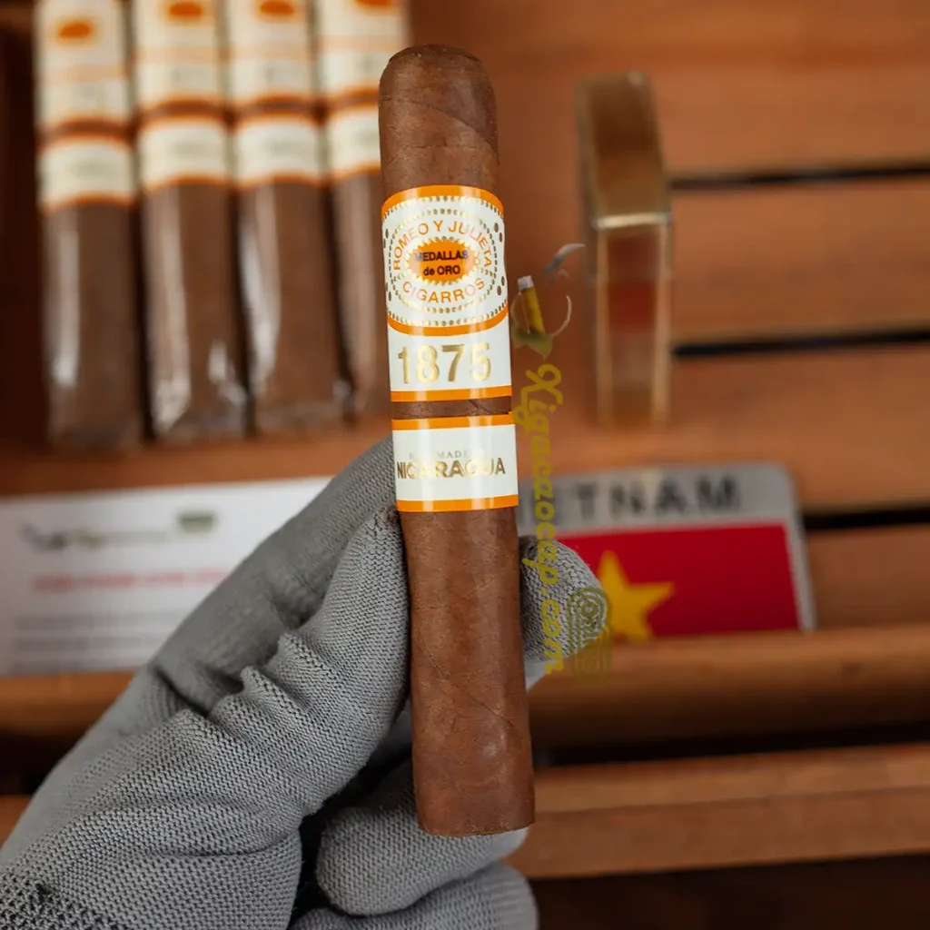 Trên tay điếu xì gà Romeo y Julieta 1875 Nicaragua Bully Robusto
