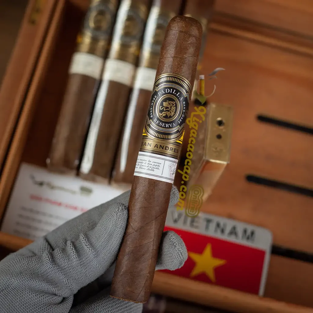 Tren tay bao xi ga nho Padilla San Andres Robusto ring 54