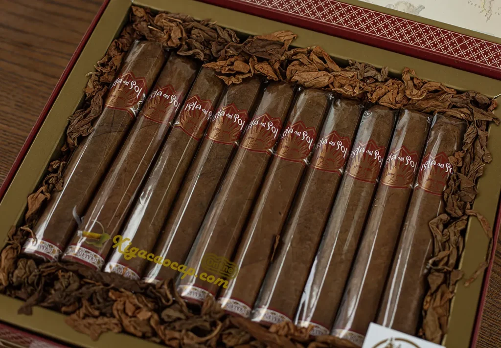 Can canh cac dieu xi ga sua Isla del Sol Toro xep trong hop