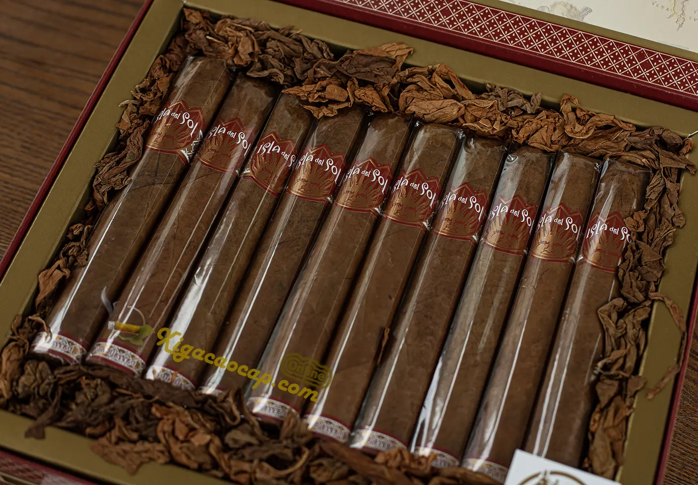 Can canh cac dieu xi ga sua Isla del Sol Toro xep trong hop