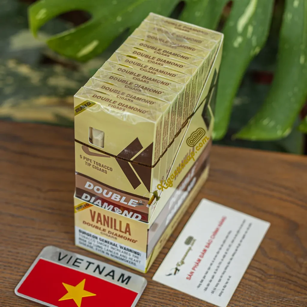Cây xì gà Double Diamond Vanilla lốc 10 bao chính hãng