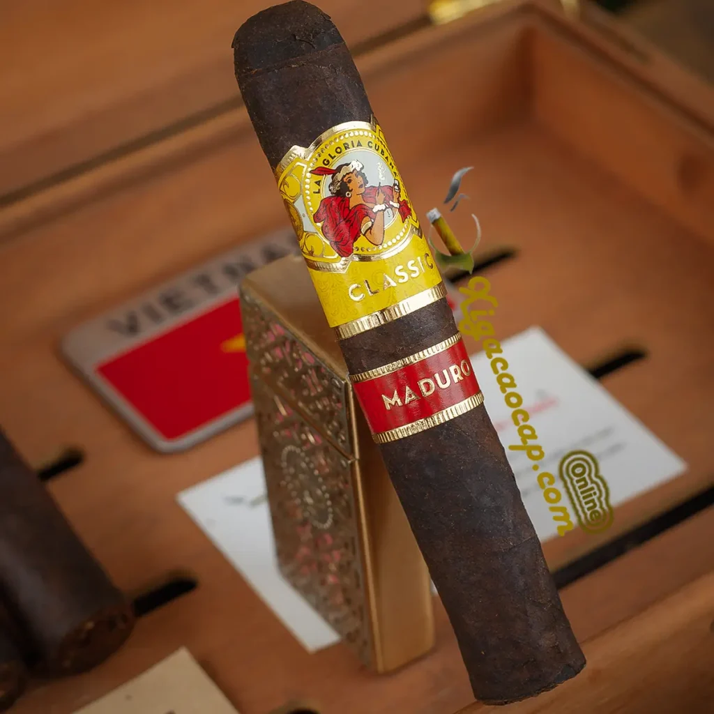 Chi tiết lá ngoài Connecticut Broadleaf Maduro của La Gloria Cubana Wavell