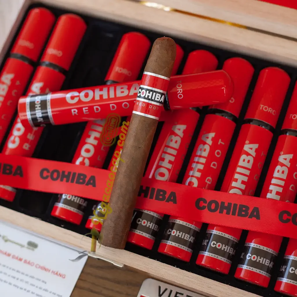 Can canh la wrapper Cameroon mau nau cua xi ga Cohiba Red Dot