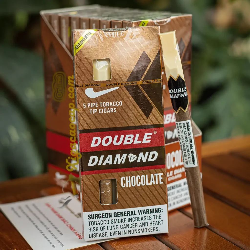 Chi tiet dieu xi ga sua mini Double Diamond vị chocolate va bao 5 dieu